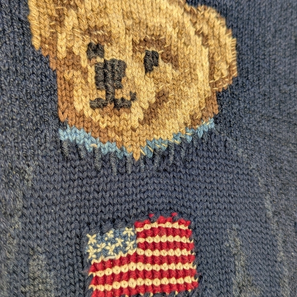 Polo Ralph Lauren | Iconic Classic Bear Crewneck Sweater Large Navy Unisex - Picture 10 of 16